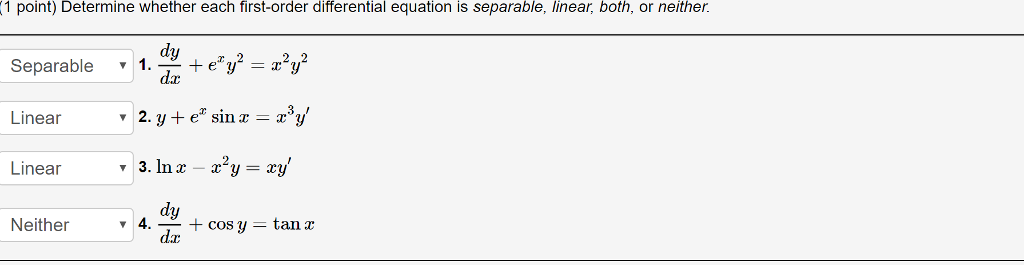 how to know if a differential equation is linear or separable
