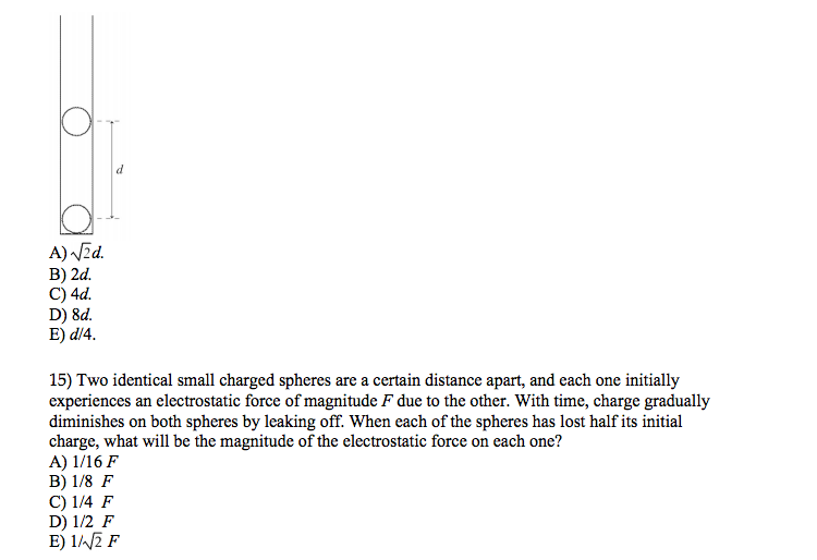 Solved 14) A small charged plastic ball is vertically above