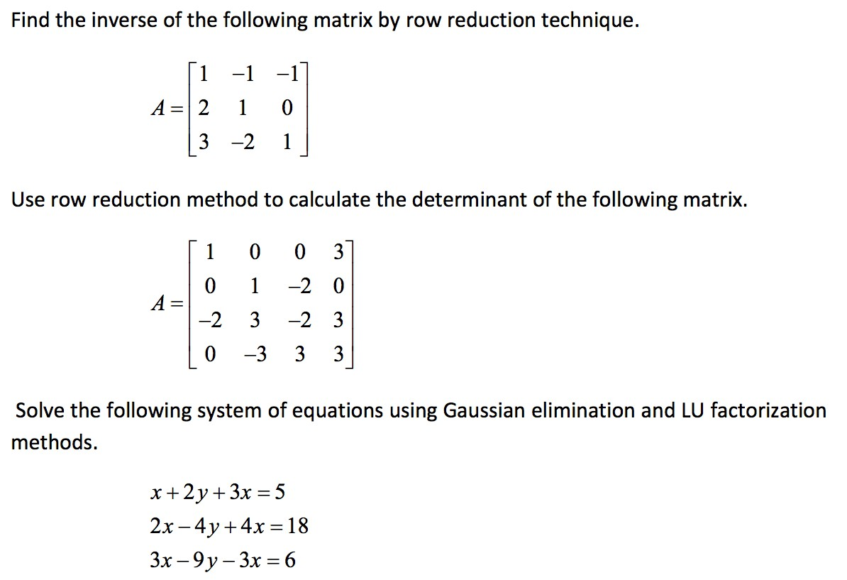 elimination method calculator 3x3