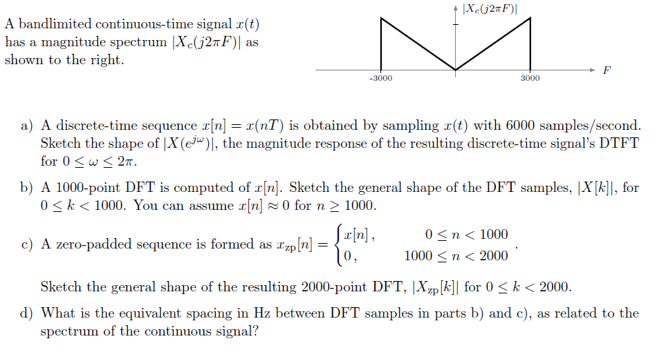 Solved A Bandlimited Continuous-time Signal X(t) Has A | Chegg.com