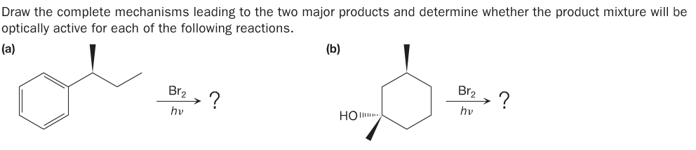 Solved Draw the complete mechanisms leading to the two major | Chegg.com