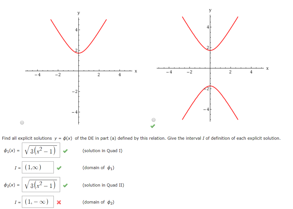 Solved a) Verify that 3x2-y2-c is a one-parameter family of | Chegg.com