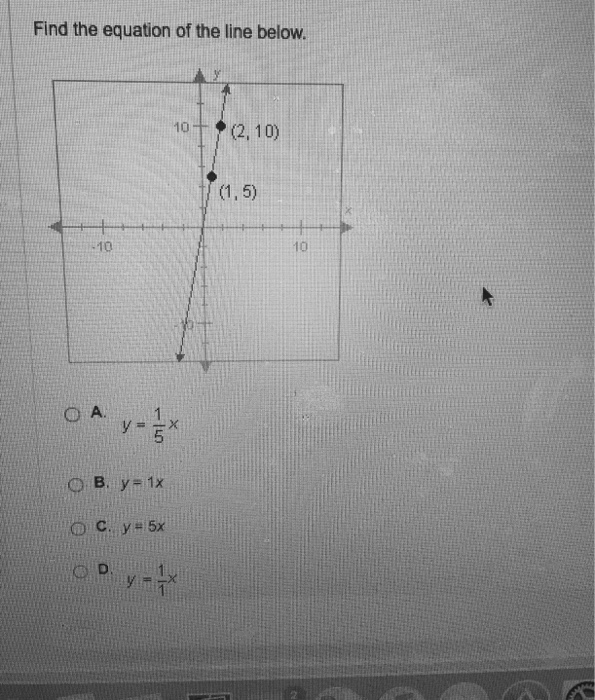 y=1 5 x