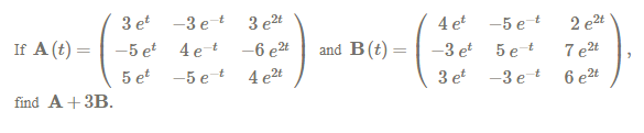 Solved find A +3B. | Chegg.com