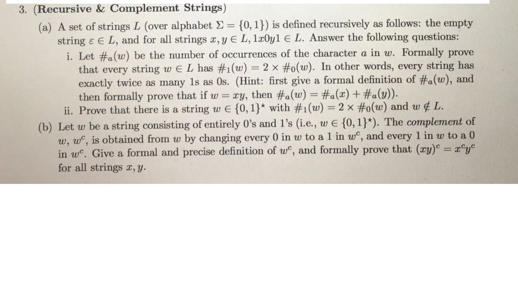 Solved A set of strings L (over alphabet sigma = {0, 1}) is | Chegg.com