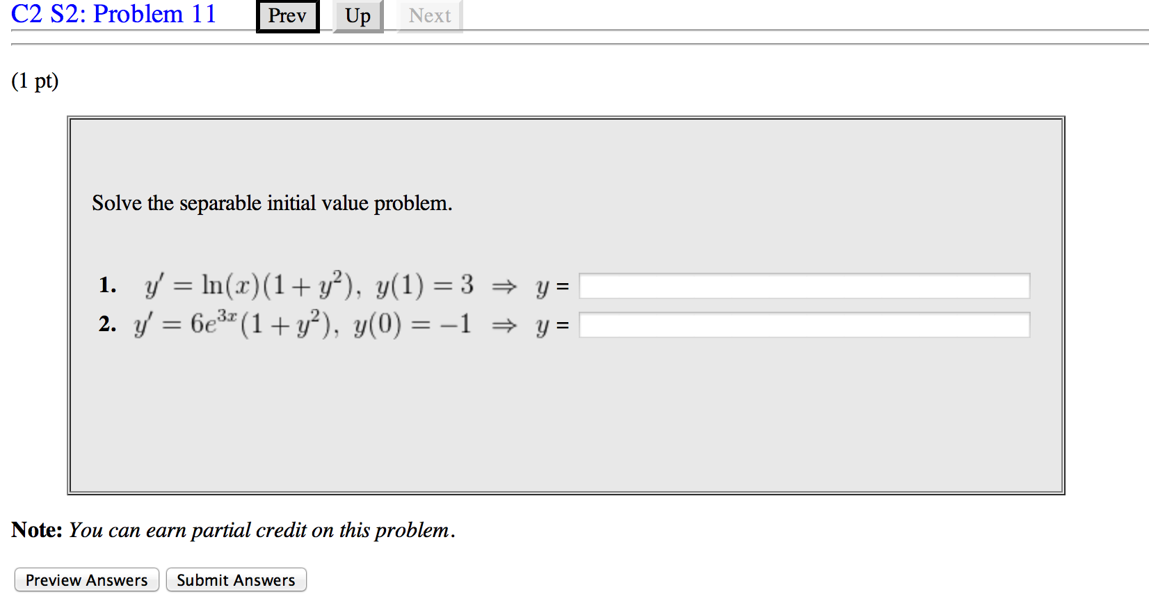 Solved Solve The Separable Initial Value Problem Y Chegg