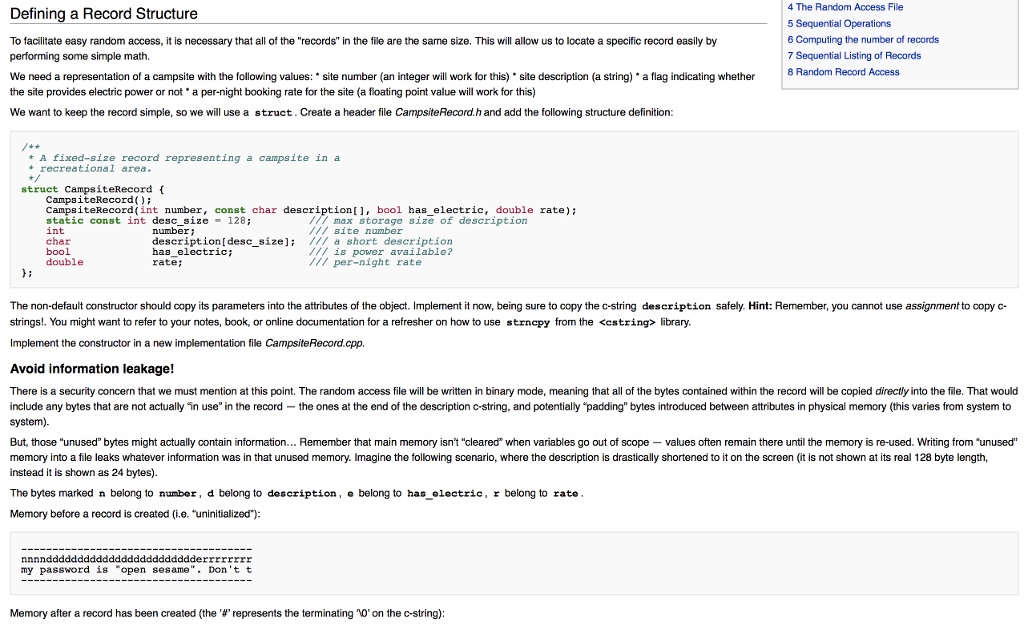 4 The Random Access File 5 Sequential Operations 6 | Chegg.com