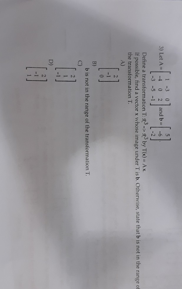 Solved ?1-30 3) Let A=|-4 2 | And B=1-6 -2 0 Define A | Chegg.com