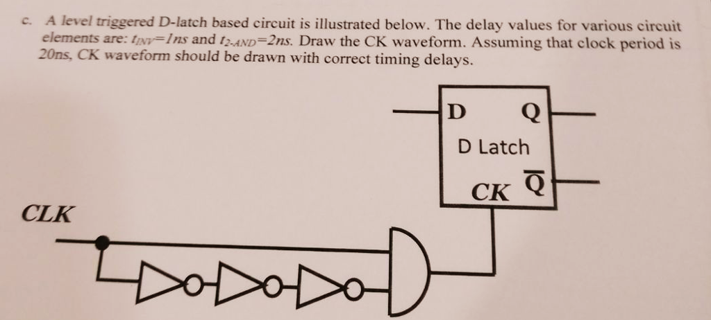 Solved A level triggered D-latch based circuit is | Chegg.com
