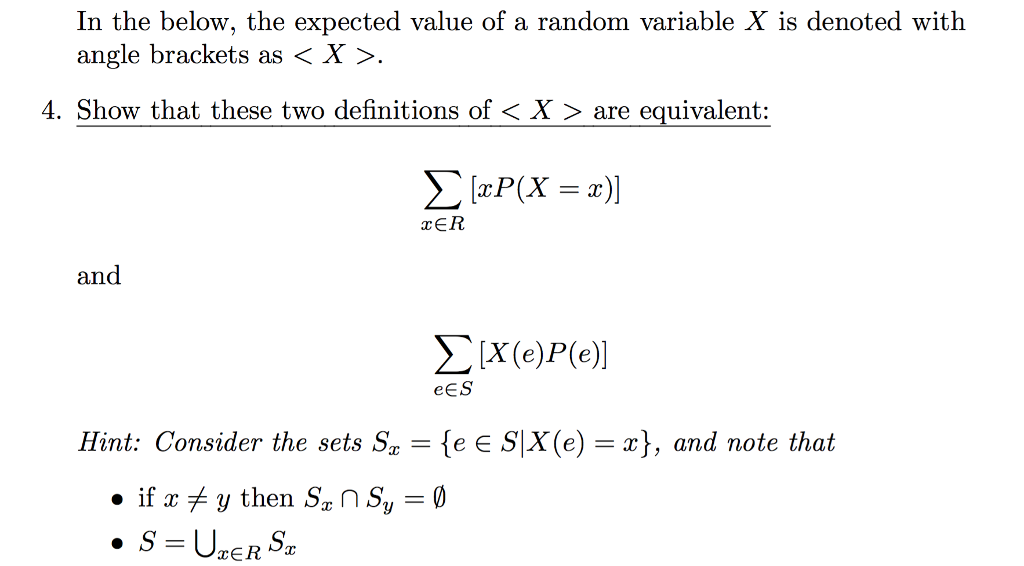 show-the-following-two-definitions-of-expected-value-chegg