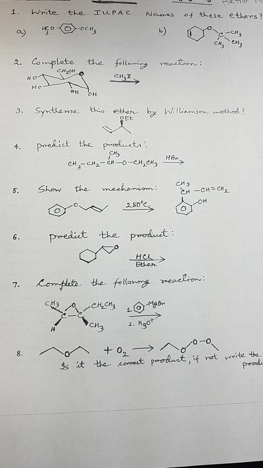 Solved 1. Write the upAc Nam, es of these etieY b) 3 CH、、CH | Chegg.com