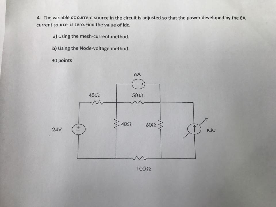 Solved The variable dc current source in the circuit is