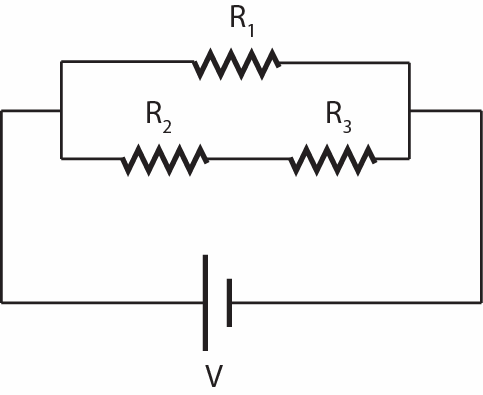 Solved Three resistors are connected to a battery with emf V | Chegg.com