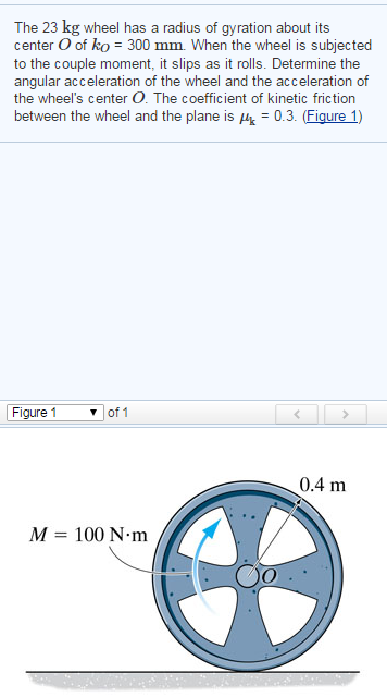 Solved Part A Determine the angular acceleration of the | Chegg.com