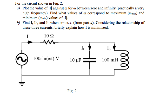 Solved for the circuit shown in fig 2 plot the value of chegg