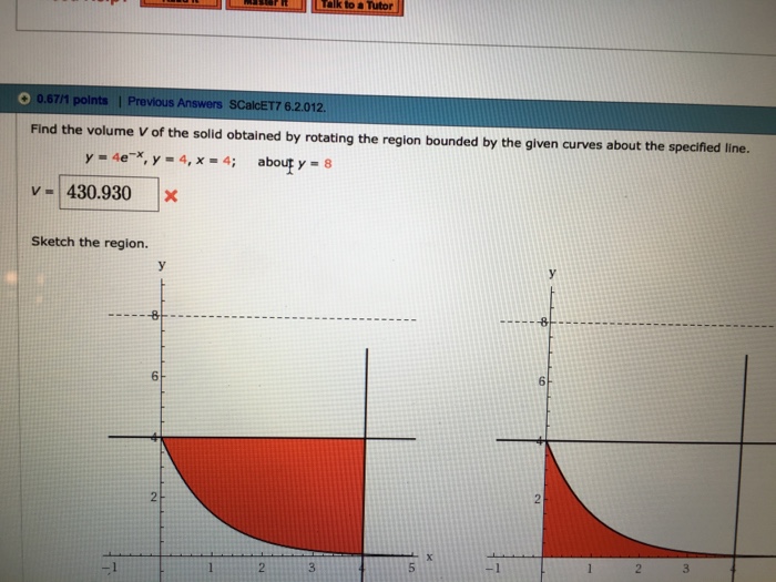 Solved Find The Volume V Of The Solid Obtained By Rotatin