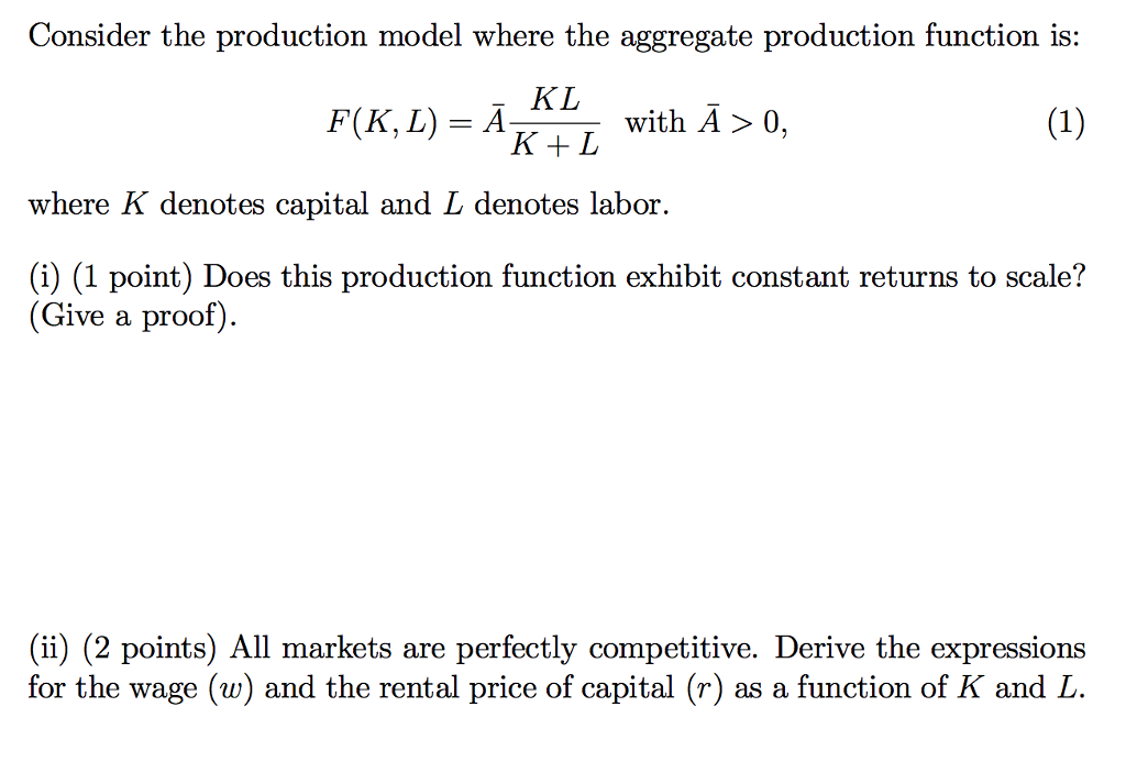 aggregate production function