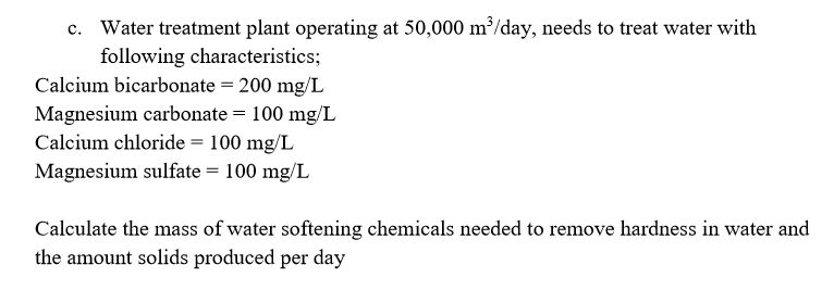 Solved Water Softening Describe carbonate and non-carbonate | Chegg.com