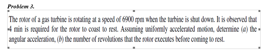 Solved The Rotor Of A Gas Turbine Is Rotating At A Speed Of | Chegg.com