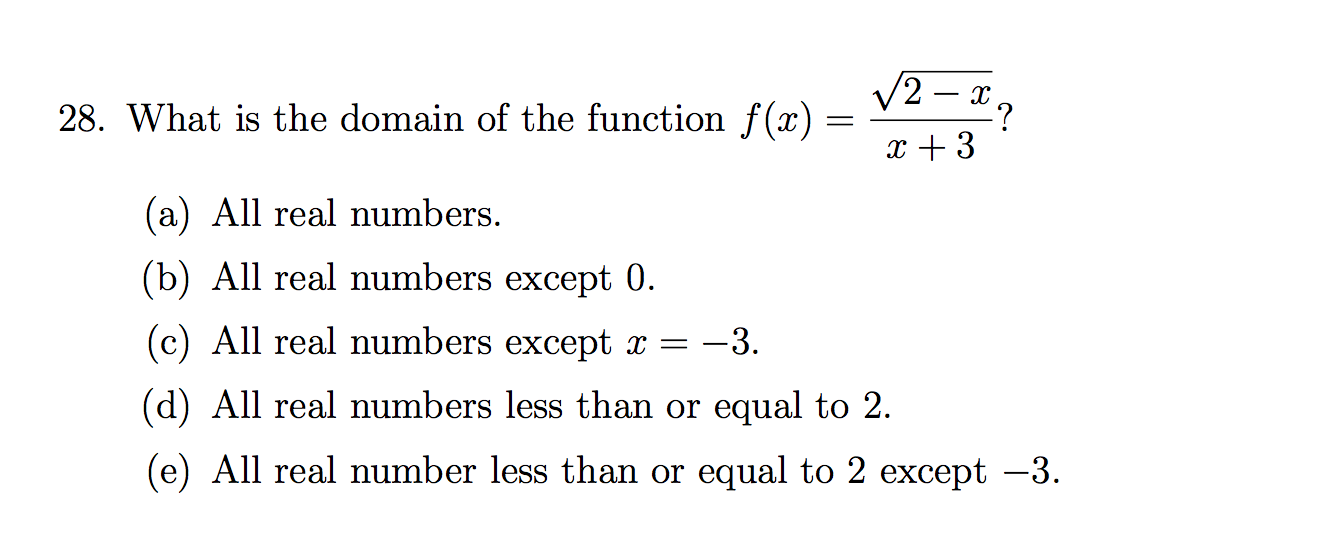 Solved What Is The Domain Of The Function F x Squareroot Chegg