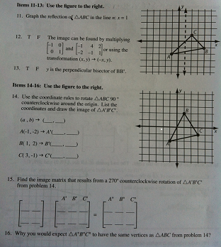 Solved Use The Figure To The Right. Graph The Reflection Of | Chegg.com