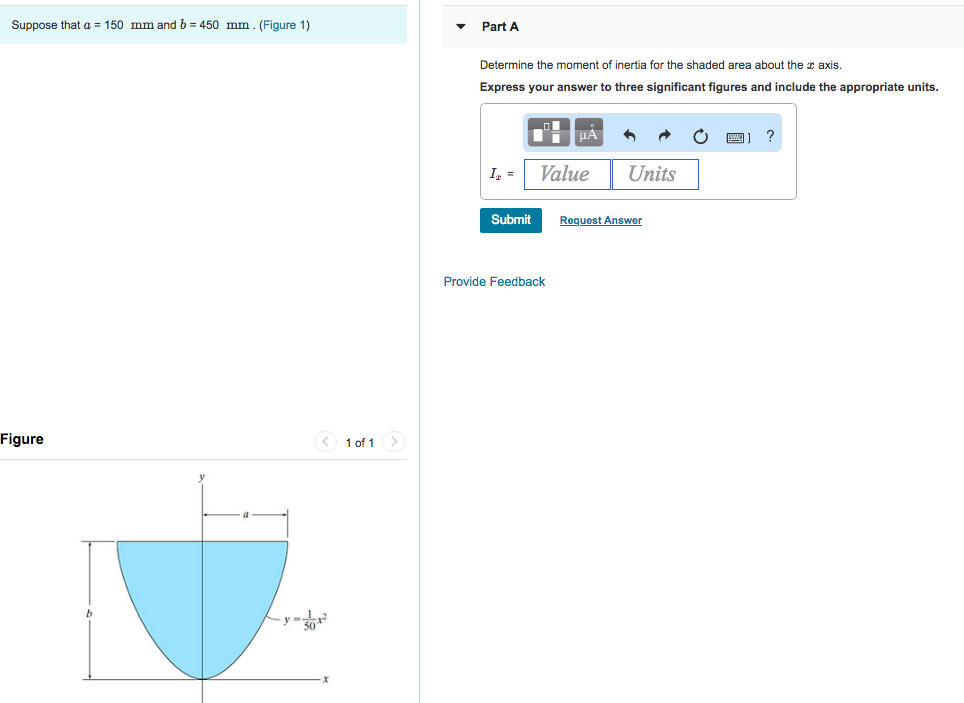 Solved Suppose that a 150 mm and b 450 mm. (Figure 1) Part A | Chegg.com