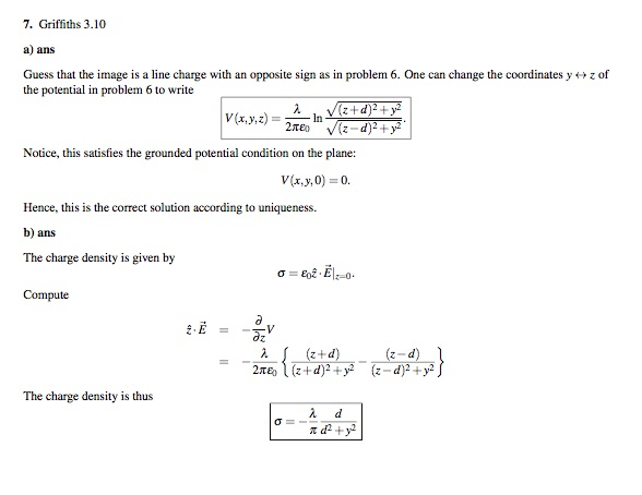 Solved 2. Griffiths 3.10 Where Grounded Conductor Means V 0 