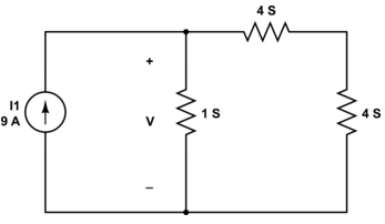 Solved a) Find V in the circuit below. The current in the | Chegg.com