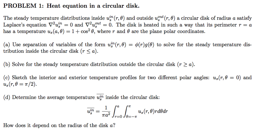 Solved The steady temperature distributions inside u^in_s | Chegg.com