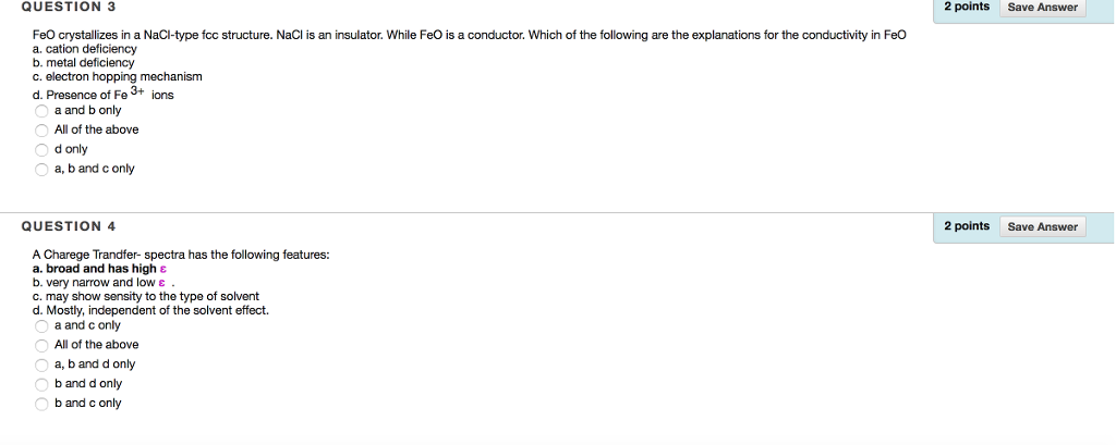 Solved FeO crystallizes in a NaCl-type fcc structure. NaCl | Chegg.com