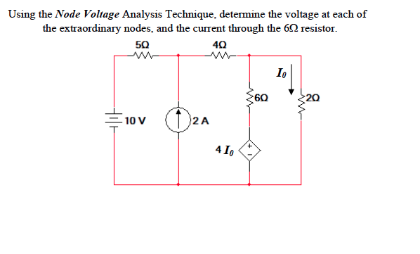 Solved Using the Node Voltage Analysis Technique, determine | Chegg.com