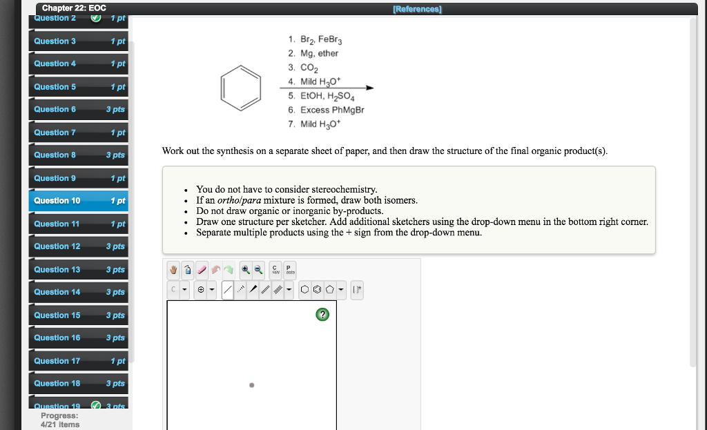 Solved Work out the synthesis on a separate sheet of