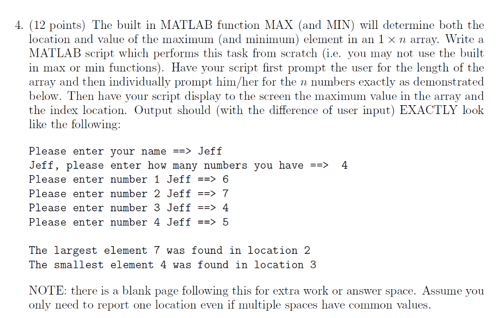arrange from min to max matlab
