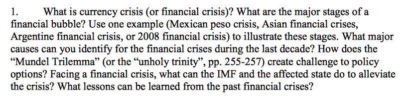 Solved What Is Currency Crisis (or Financial Crisis)? What | Chegg.com