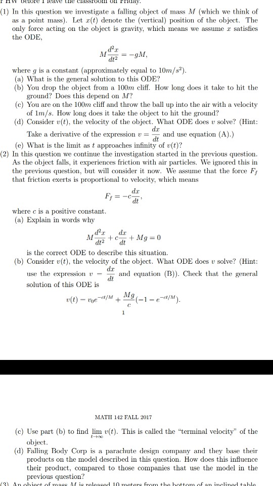 Solved class: Mathematical Modeling I have problem 1, I need | Chegg.com