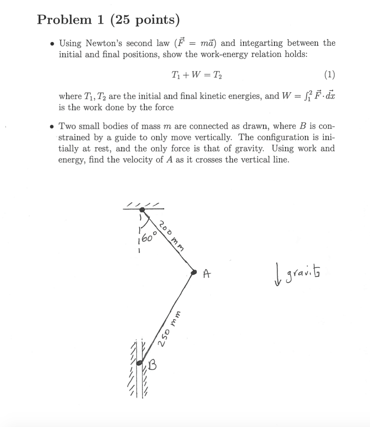 Solved Using Newtons Second Law F Ma And Integarting 1583