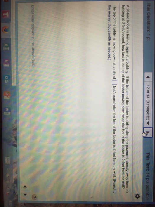 Solved A 20 foot ladder is leaning against a building. If | Chegg.com