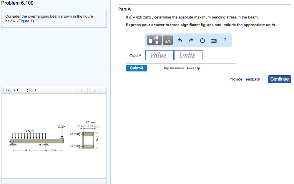 Solved Consider the overhanging beam shown in the figure | Chegg.com