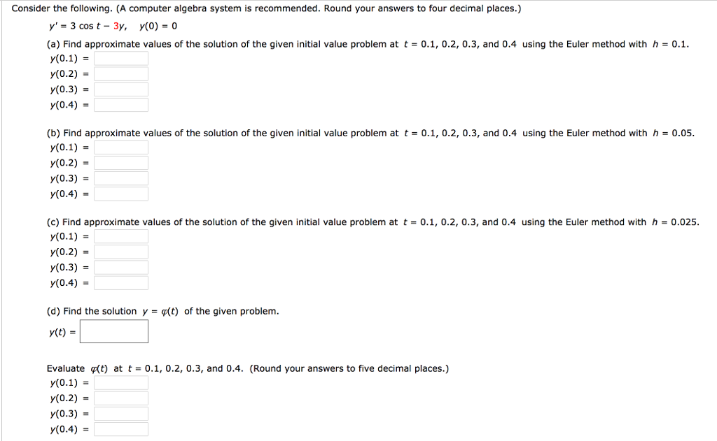 Solved Consider the following. (A computer algebra system is | Chegg.com