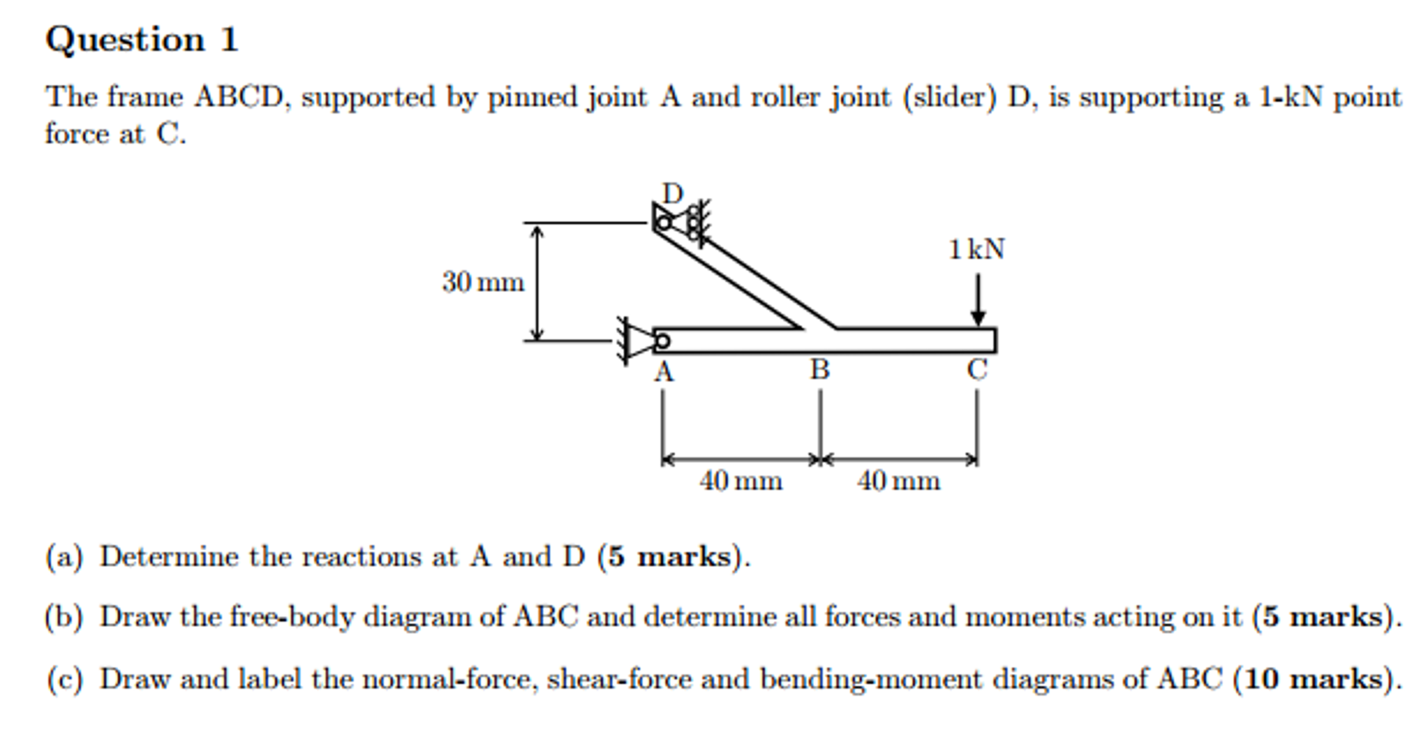 Solved The Frame Abcd, Supported By Pinned Joint A And 