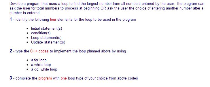 Solved Develop a program that uses a loop to find the | Chegg.com