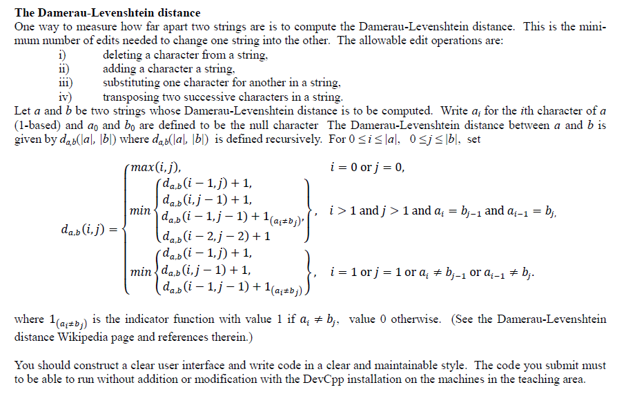 Constructing a spellchecker algorithm Word