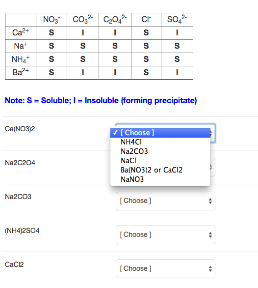 Solved 2+. NH4 Note: S Soluble; l Insoluble (forming | Chegg.com