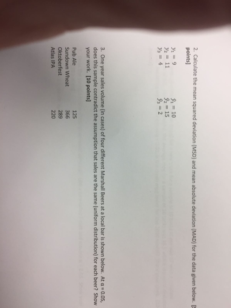 Solved calculate the mean squared deviation msd and mean chegg