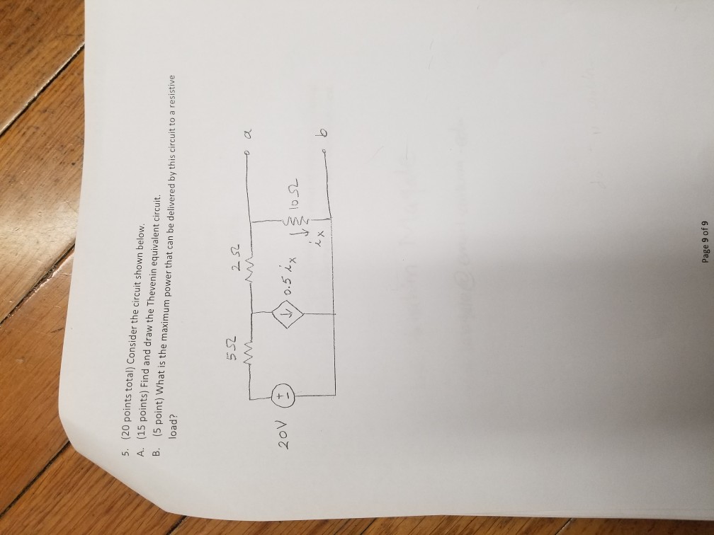 Solved 5. (20 Points Total) Consider The Circuit Shown | Chegg.com