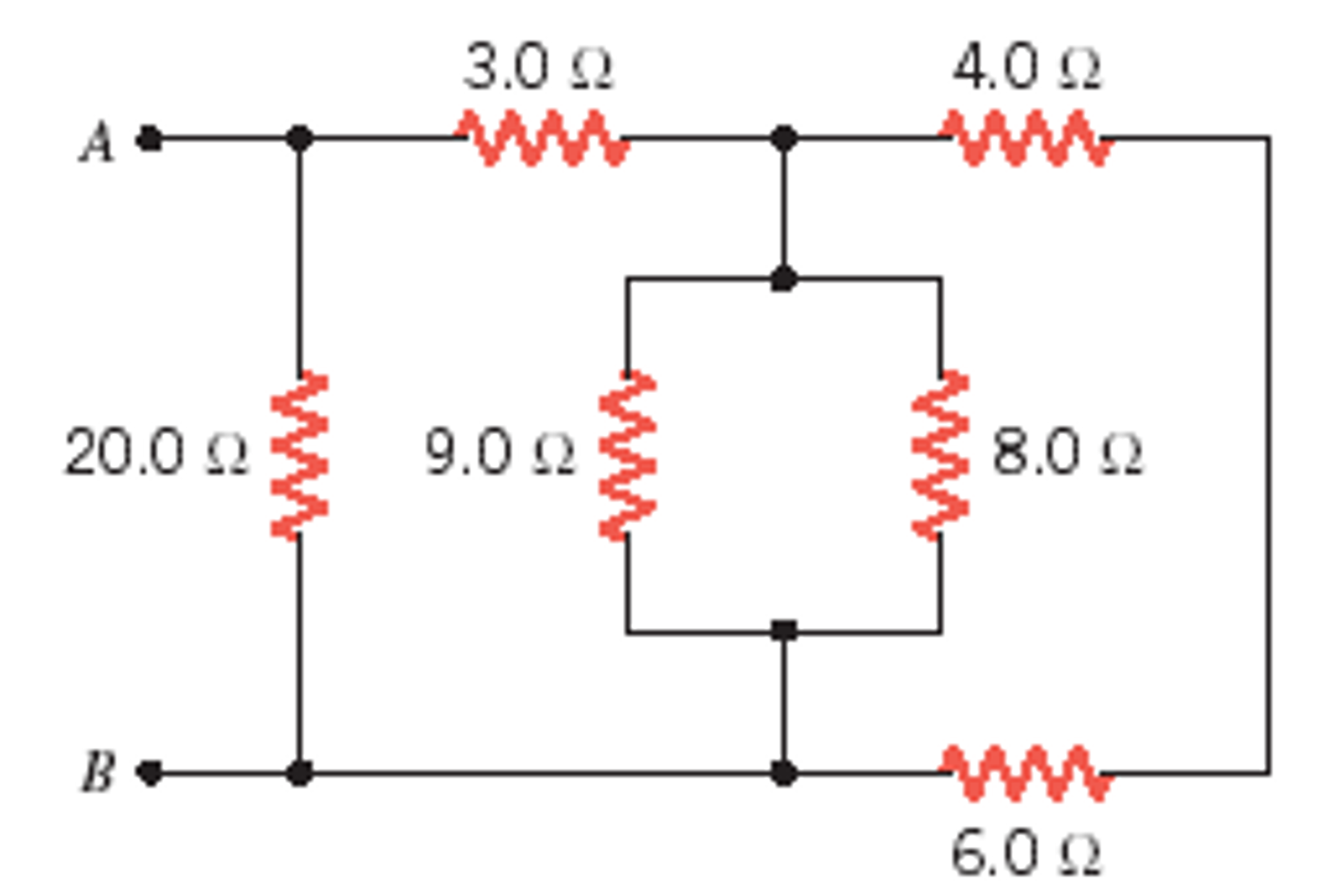 Solved Find The Equivalent Resistance Between Points A And B | Chegg.com