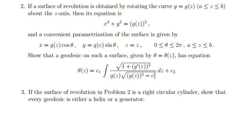 Solved If a surface of revolution is obtained by rotating | Chegg.com