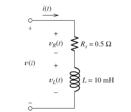 Solved A 10-mH inductor has a parasitic series resistance of | Chegg.com