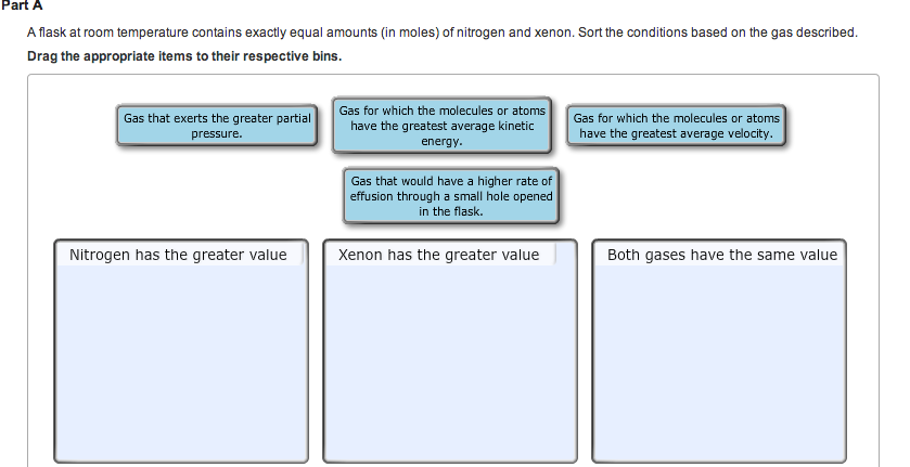Solved A flask at room temperature contains exactly equal | Chegg.com