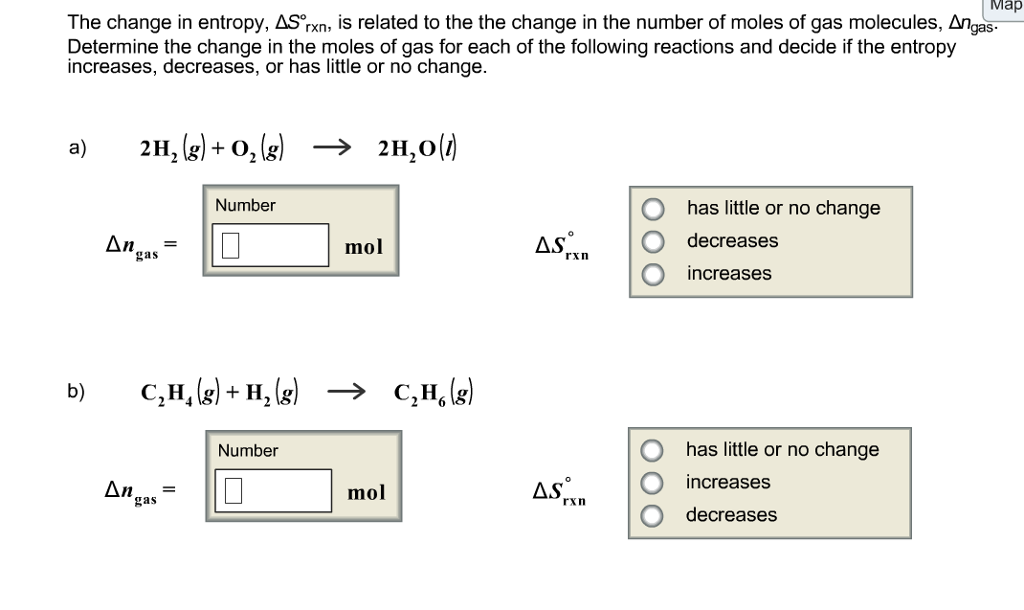 which change in matter involves a decrease in entropy